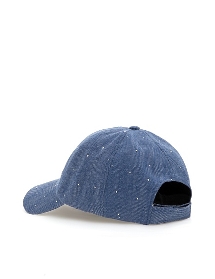 Бейсболка со стразами - A022SZ0640DENIMCAPIY25 Шапка жен. (VR028)