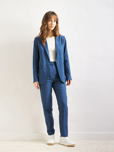 Пиджак льняной однобортный - G022SZ0020C-MALONE-R Пиджак жен. (VR033, 44)