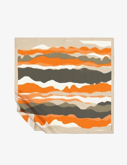 Платок шелковый с принтом - A022SZ09393UCHAMI Шарф жен. (VR027)