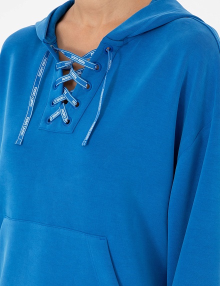 Худи со шнуровкой на капюшоне - 