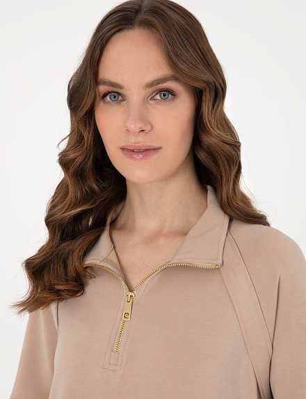 Толстовка с воротником на молнии - 