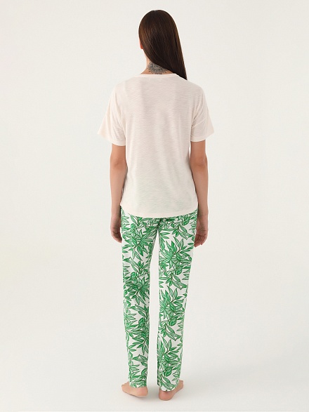 Пижама со штанами и футболкой - G022SZ0HFP028804_IY24 Костюм дом. жен. Бельевое изделие (VR011, S)