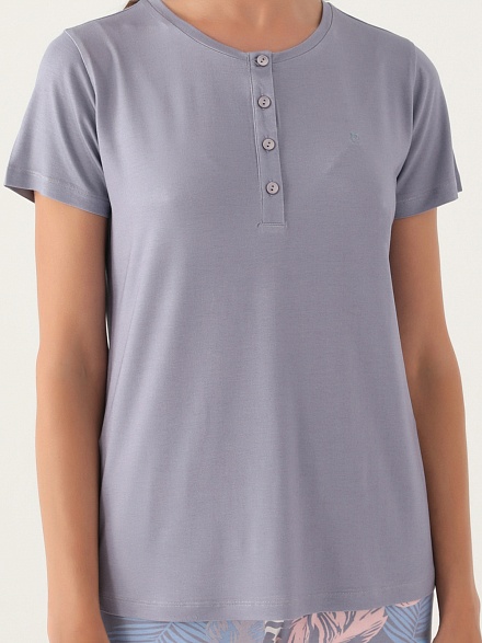 Пижама со штанами и футболкой - G022SZ0HFP028801_IY24 Костюм дом. жен. Бельевое изделие (VR024, XL)