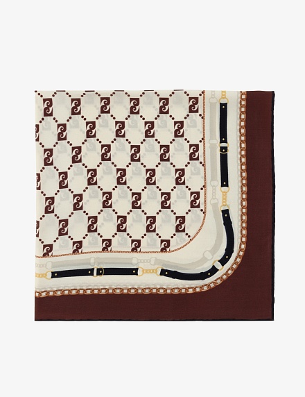 Платок шелковый с узором - A022SZ09393ULITSA_FLR Шарф жен. (VR029)