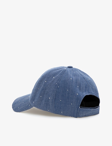 Бейсболка со стразами - A022SZ0640DENIMCAPIY25 Шапка жен. (VR028)