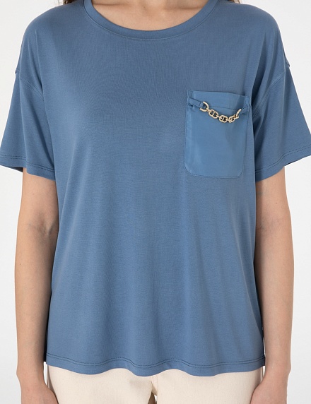 Футболка с декоративным элементом - G022SZ0110ALLI Футболка жен. (VR028, 2XS)