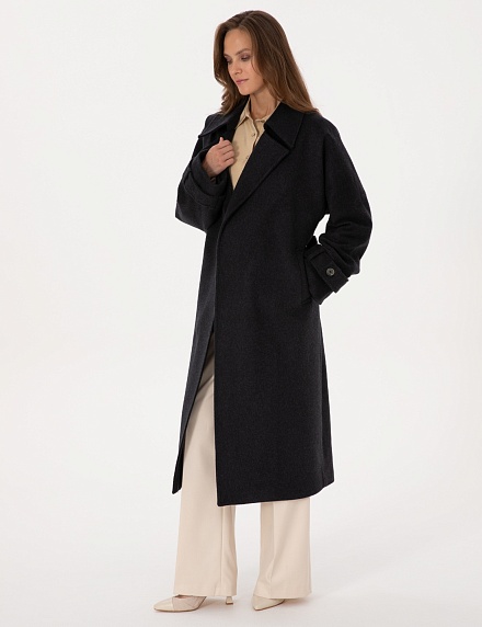 Пальто шерстяное на запах - G022SZ0KS0D_VRAS_R Куртка жен. (VR006, 34)