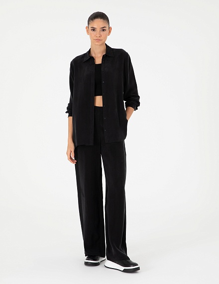 Брюки на резинке широкие - 