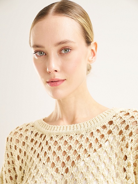 Джемпер-сетка - G022SZ0TK0REDA Кофта жен. (VR011, S)