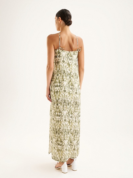 Платье макси льняное с принтом - G022SZ0320LUCIT_EL Платье жен. (VR027, 34)