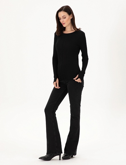 Джемпер в рубчик с люрексом - G022SZ0TK0PIA Кофта жен. (VR046, XS)