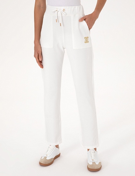 Брюки на кулиске с хлопком прямые - 