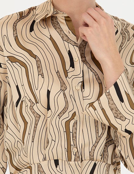 Платье - рубашка с принтом - G022SZ0320INARVA Платье жен. (VR071, 34)