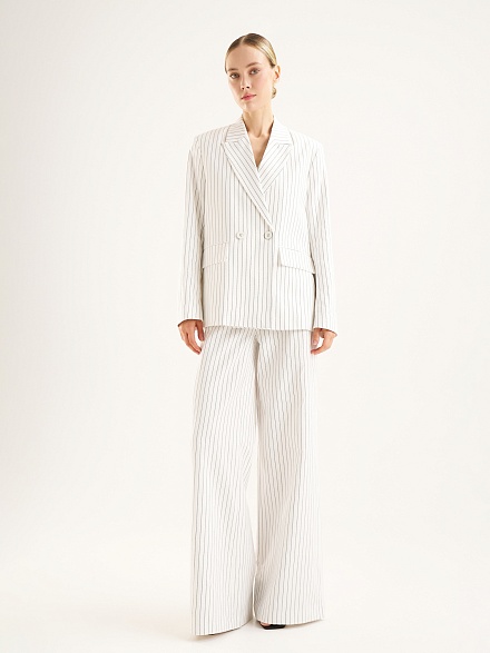 Пиджак двубортный с добавлением льна - G022SZ0020ROPELA_C Пиджак жен. (VR019, 44)