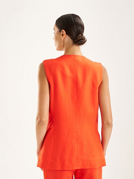 Жилет льняной удлиненный - G022SZ0100ALTER_Y Жилет жен. (VR030, 36)