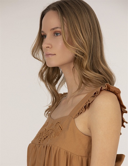 Платье мини без рукавов расклешенное - G022SZ0320NEVIL Платье жен. (VR015, 42)