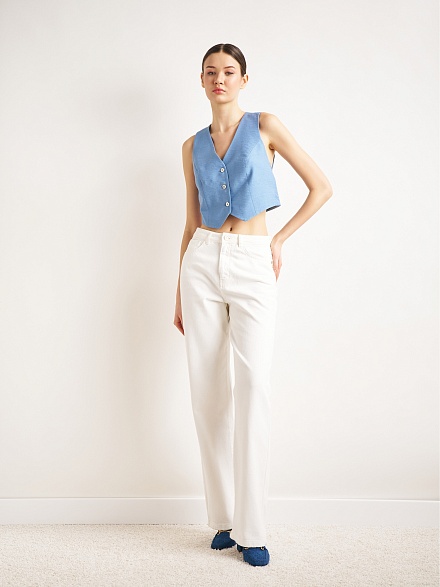 Жилет классический с декоративной деталью - G022SZ0100DINA-Y Жилет жен. (VR028, 34)