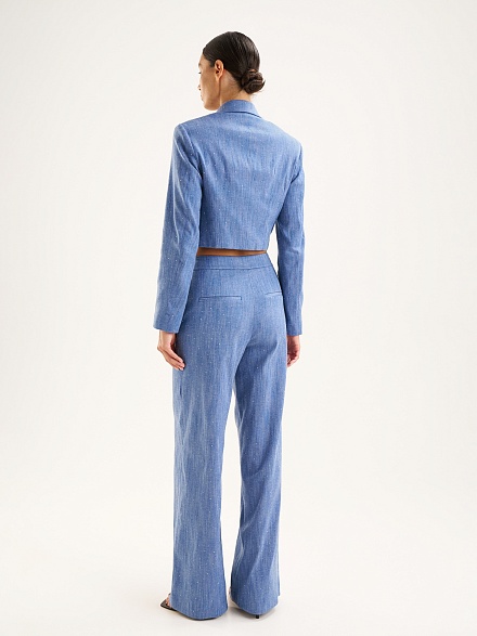 Пиджак укороченный со стразами - G022SZ0020C_ELAS_R Пиджак жен. (VR028, 40)