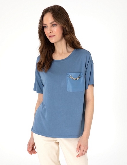 Футболка с декоративным элементом - G022SZ0110ALLI Футболка жен. (VR028, 2XS)