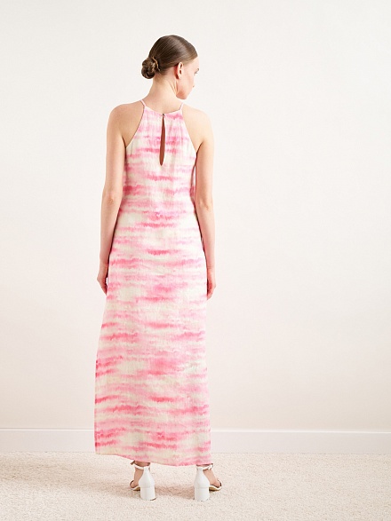 Платье макси льняное с принтом тай-дай - G022SZ0320KTOYO-EL Платье жен. (VR041, 36)