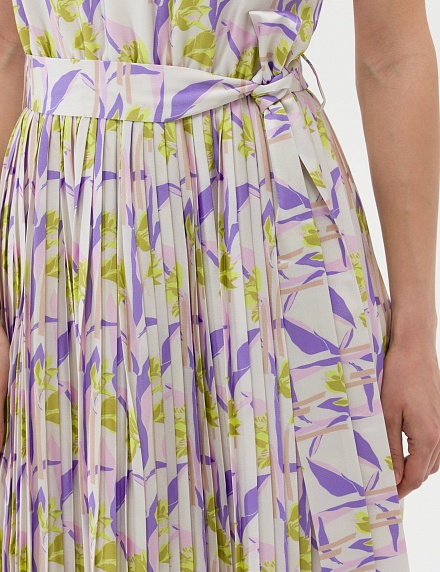 Платье миди с плиссированным низом - G022SZ0320VANY023Y Платье жен. (VR235, 38)