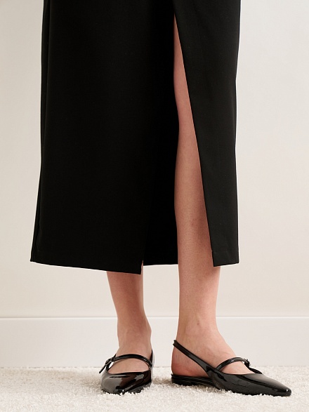 Юбка миди с разрезом спереди - G022SZ0980SAGE Юбка жен. (VR046, 36)