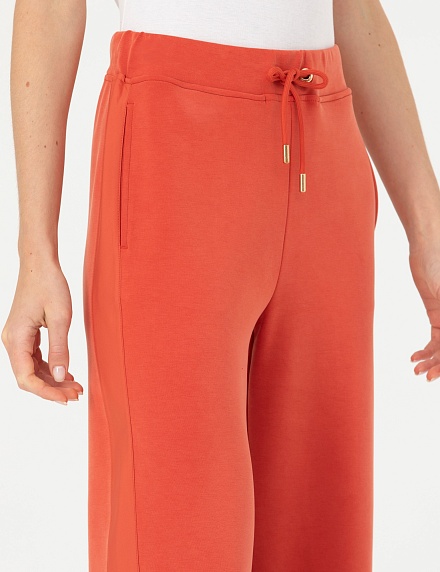 Брюки спортивные на кулиске прямые - 