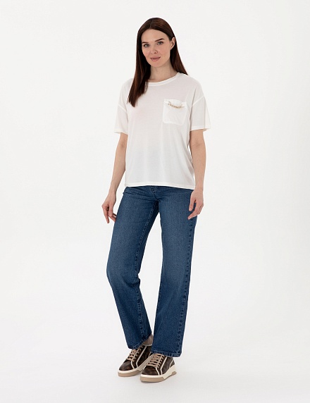 Футболка с декоративным элементом - G022SZ0110ALLI Футболка жен. (VR013, XS)