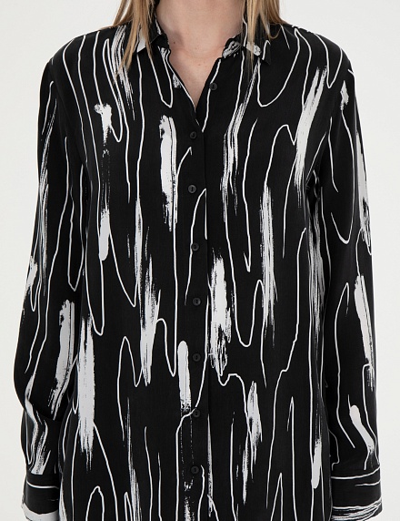 Рубашка с абстрактным принтом - 