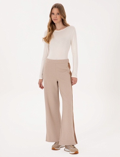 Брюки спортивные-клеш с разрезами - G022SZ0OP0GONA_P Брюки спорт. жен. (VR015, S)