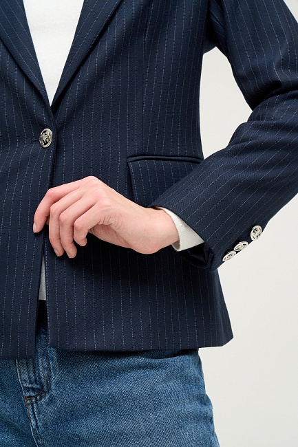Пиджак в полоску однобортный - P022SZ0020P-C-PERSON-R Пиджак жен. (VR033, 34)