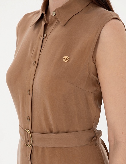 Платье-рубашка миди без рукавов - G022SZ0320DUDE Платье жен. (VR029, 36)