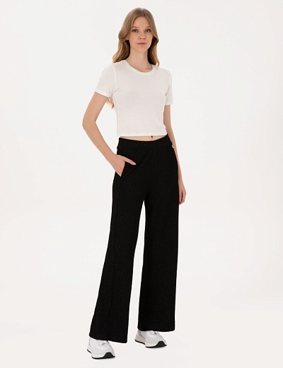 Брюки трикотажные на резинке широкие - G022SZ0OP0STRAN_P Брюки спорт. жен. (VR046, XS)