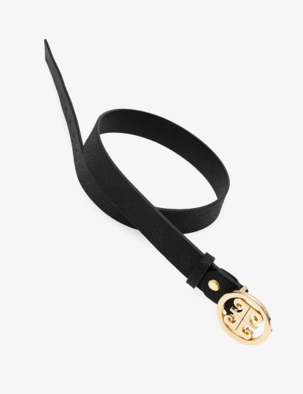 Ремень из экокожи с логотипом - A022SZ016KLSIY24_K100 Ремень жен. (VR046, 90)