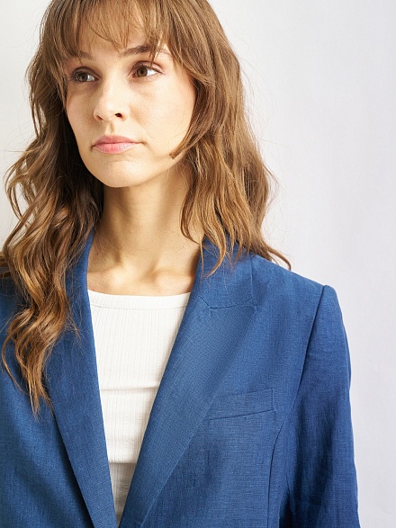 Пиджак льняной однобортный - G022SZ0020C-MALONE-R Пиджак жен. (VR033, 34)