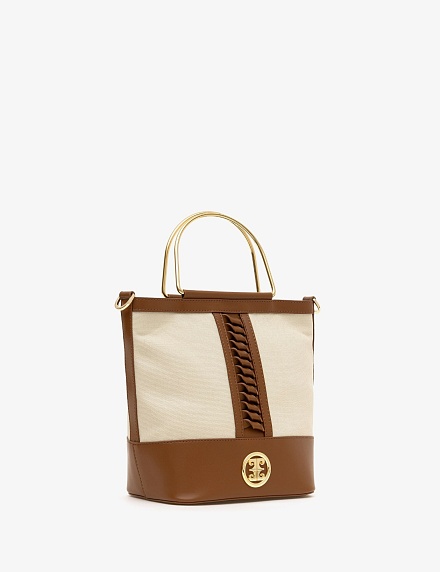 Сумка комбинированная с металлическими ручками - A022SZ057OMUZIY24_70001 Сумка жен. (VR011)