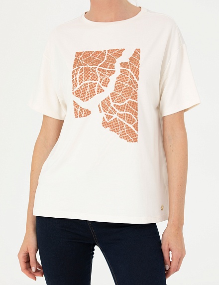 Футболка из модала с принтом - G022SZ0110REUNION_T Футболка жен. (VR071, XS)