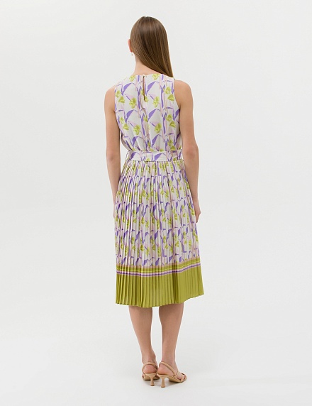 Платье миди с плиссированной юбкой - G022SZ0320VANY023Y Платье жен. (VR235, 40)