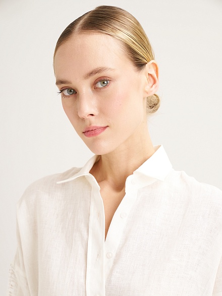 Рубашка льняная оверсайз - G022SZ0040MUSO_G Сорочка жен. (VR013, 34)