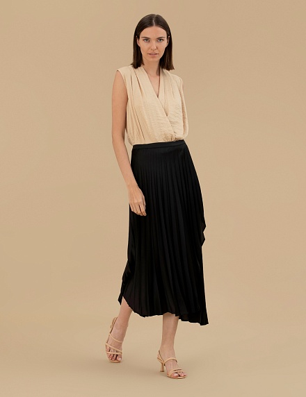 Юбка плиссе миди асимметричного кроя - G022SZ0980HEVITA Юбка жен. (VR046, 40)