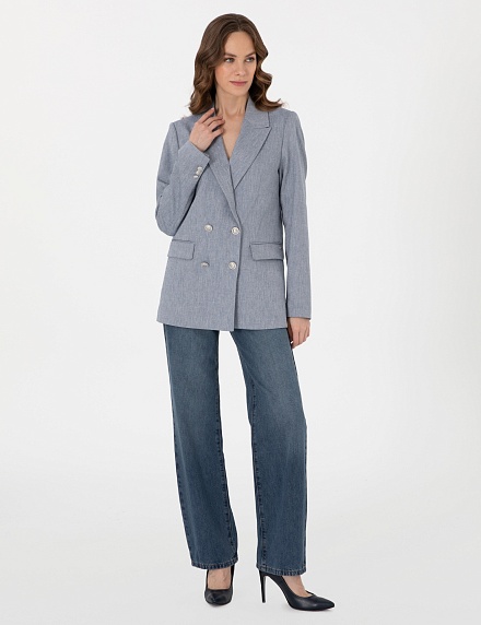 Пиджак двубортный с добавлением льна - G022SZ0020C-CHIPLEY-R Пиджак жен. (VR028, 34)