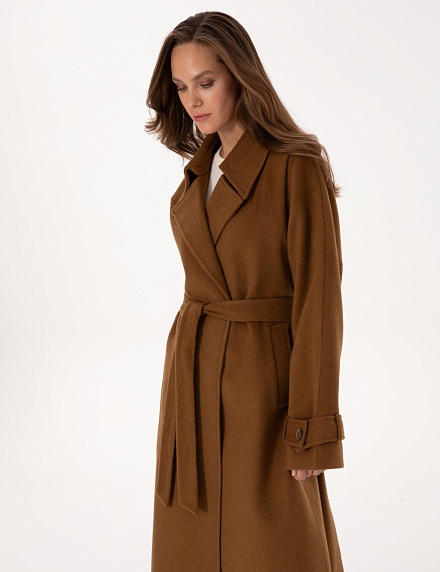 Пальто шерстяное на запах - G022SZ0KS0D_VRAS_R Куртка жен. (VR015, 34)