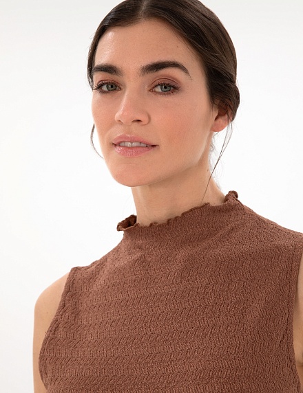 Топ из фактурной ткани - G022SZ0110TEGU_B Футболка жен. (VR029, S)