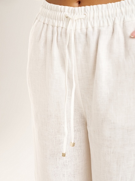 Брюки льняные на кулиске - G022SZ0780MUSO_P Брюки жен. (VR013, 32)