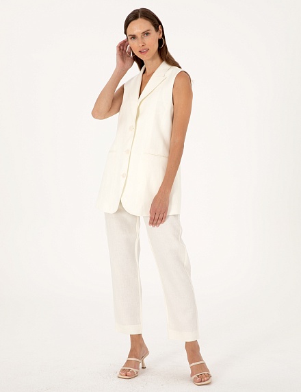 Брюки льняные укороченные - G022SZ0030LATOM_P Брюки жен. (VR019, 34)