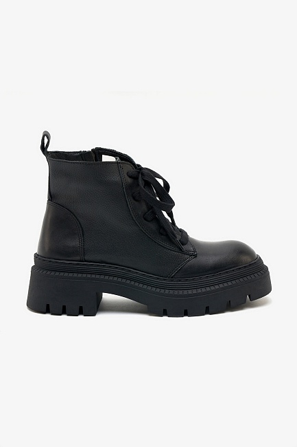 Ботинки кожаные на молнии и шнурках - S072SZ0330K23PECERE-P Обувь жен. (VR046, 39)