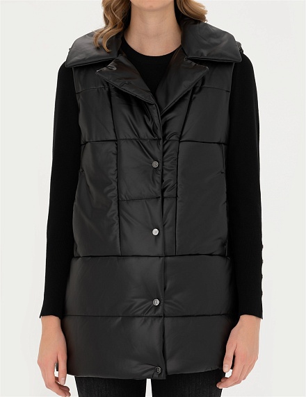 Жилет из экокожи утепленный без капюшона - G022SZ0MS0FELICE Куртка жен. (VR046, 36)