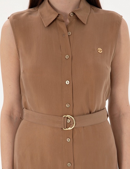 Платье-рубашка миди без рукавов - G022SZ0320DUDE Платье жен. (VR029, 36)