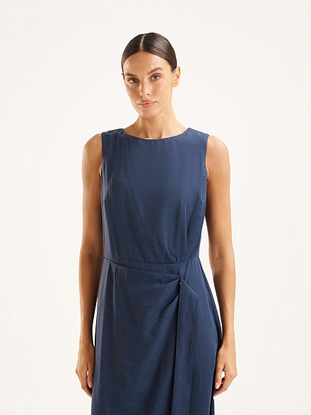 Платье миди со сборкой - G022SZ0320NATE Платье жен. (VR033, 34)