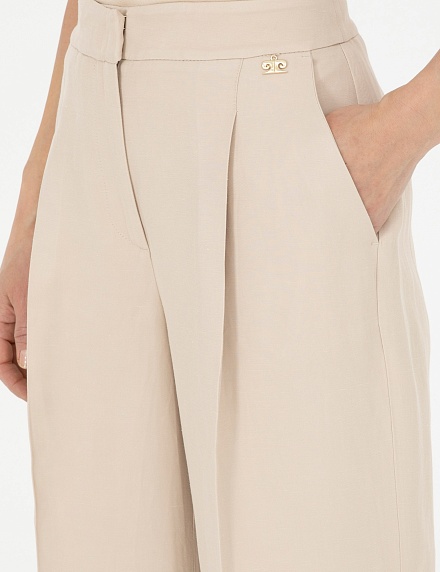 Брюки с добавлением льна - G022SZ0030CLAY_P Брюки жен. (VR085, 36)